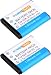 PowerTrust 2Pcs EN-EL19 Akku und LED Dual Ladegerät für Nikon Coolpix S33 W150 A100 S2700 S2800 S3300 S3600 S3700 S4200 S4300 S4400 S6400 S6600 S6800 S6900