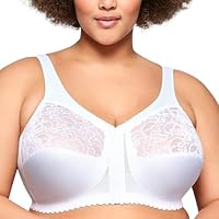 Glamorise Women's Full Figure MagicLift Front Close Support Bra #1200, White, 20B