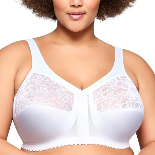Glamorise - Conjunto de lencería clásico para mujer, color blanco, talla 130d