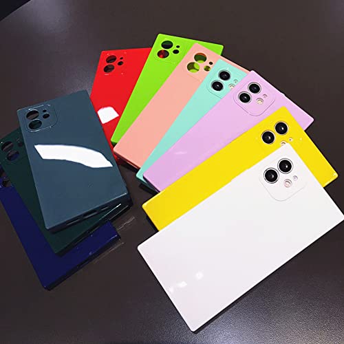 Coque de téléphone pour iPhone SE 2020 housse carrée cyan clair - 6