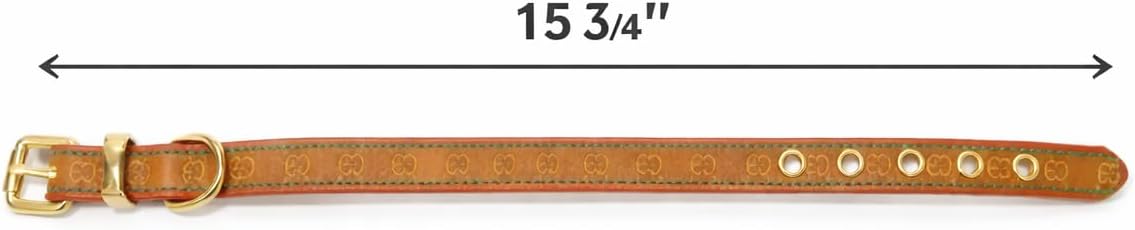 Everything Chic Luxury Designer Dog Matching Collar and Leash Set, Adjustable Collar, Fashion Pet Accessories for Small, Medium & Large Dogs (Small, SGucchewiLeashCollarSet)