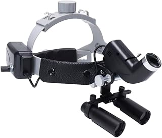 6X Loupes Binocular Magnifer with 5W LED Head Lamp Adjustable Spot Size with One Battery