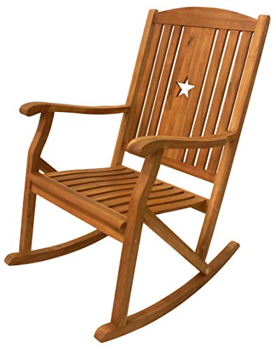 Leigh Country TX 36101 Sequoia Adult Rocker with Star Cutout, Brown