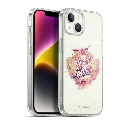Image of Head Case Designs Officially Licensed Harry Potter You Are So Loved Deathly Hallows XXVI Gel Case [Military Grade Protection] Compatible with Apple iPhone 14 Plus and Compatible with MagSafe