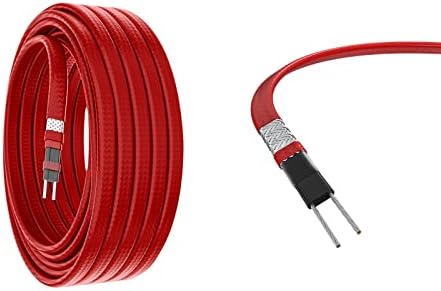 MEGA YU NENG Explosion Proof and Flame-Retardant self limiting Electric tracing Tape Industrial Pipeline 220V Automatic Temperature Control Electric tracing Tape (6.5 feet, red)