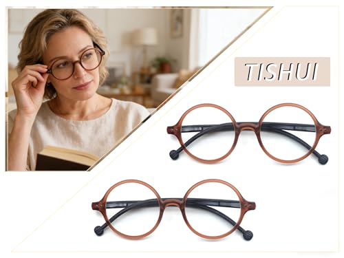 Image of Round Reading Glasses for Women Men Blue Light Blocking Circular Readers Unisex Ultra Lightweight Circle Eyeglasses