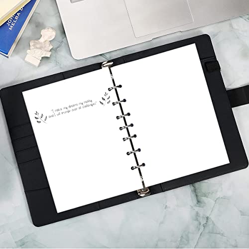 Mini Binder Filler Paper for 3 or 7 Ring Binders - 100 Sheets/200 Pages Loose Leaf Blank Refills, Desk Size 4, 100gsm Paper, 5.8" x 8.5" - Thumbnail 4