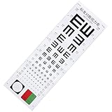 Cabilock Standard sehtafel Wandbehang für Augenuntersuchungen Bruchfeste Kunststoff sehtesttabelle für Zuhause und Schule Klare Langlebige Augendiagramm für Erwachsene und Praktische