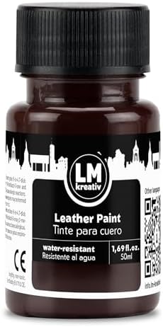 LM-Kreativ Leather Paint 1.69 fl oz - Brown - Faux Leather Paint for Leather Care, Repair & Creative DIY Projects – Perfect for Shoes, Bags, and Smooth Leather Surfaces | Pintura para Zapatos