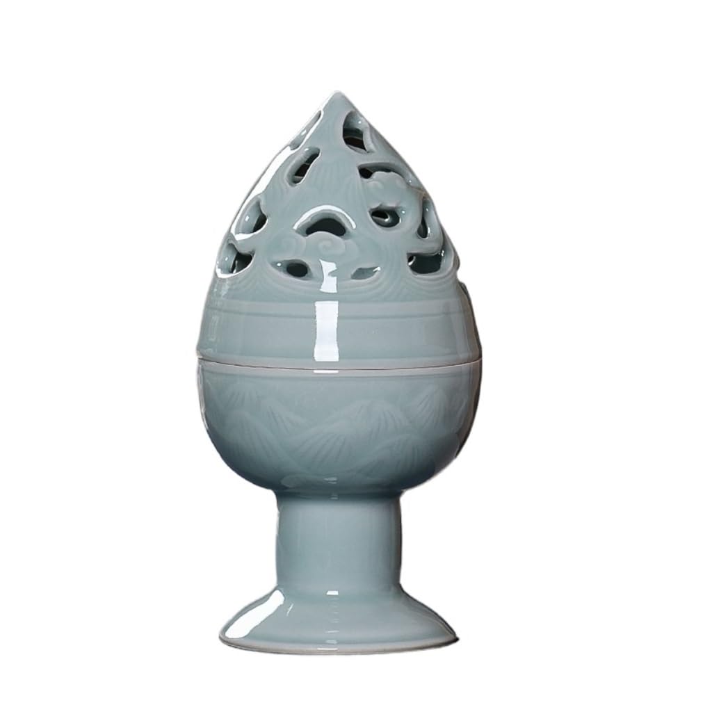 Incense Holder Base Ceramic Antique Incense Burner for Home Indoor Restaurant Zen Decoration