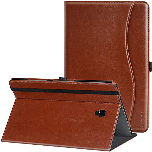 Ztotop Folio Case for Samsung Galaxy Tab A 10.5 Inch 2018(SM-T590/T595/T597), Leather Folding Stand Cover with Auto Wake/Sleep, Pencil Holder and Multiple Viewing Angles,Brown