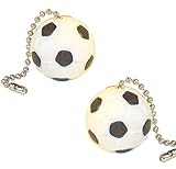Sports Ball Ceiling Fan Pull Chains (Soccer Ball Pair)