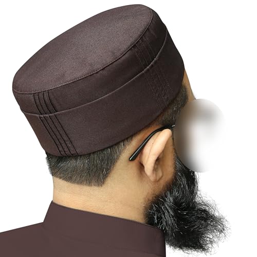Zakwan Kufi, Traditional Islamic Caps for Men, Multiple Colors and Sizes