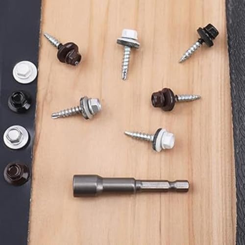 Tornillos de techo impermeables con arandela de goma para instalar paneles de metal 6