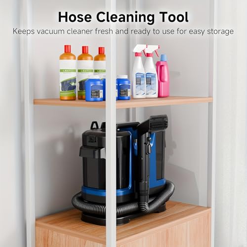 KIKETECH Fabric Cleaning Vacuum Cleaner, Powerful Stick Vacuum with 45Mins Runtime, 8 in 2 Vacuum Cleaners, Rechargeable Vacuum Pet for Hair, Carpet, Hardfloor,Blue