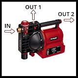 Einhell GE-AW 1042 FS domowy automat wodny (1050 W, wskaźnik napełnienia wodą/zabrudzenia/ssania, zabezpieczenie przed pracą na sucho, czujnik przepływu, ochrona termiczna/parzenia, zawór zwrotny)