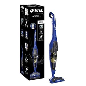 Imetec Piuma Extreme++ Sc3-100 Aspirateur Balai avec Technologie Cyclonique sans Sac, Réglage Électronique de la Puissance, Léger 4 Kg, Double Filtre Hepa Hypoallergénique, Brosse Multi-Surfaces