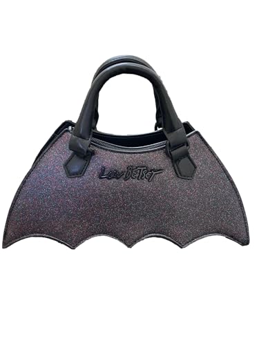 Betsey Johnson Luv Betsey Multicolor Embossed Allover Sparkle Glitter Bat Halloween Fall Autumn Holiday Top Handle Crossbody handbag