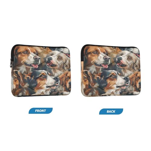 Funda para portátil 13-14 pulgadas con diseño de perros miniatura 2
