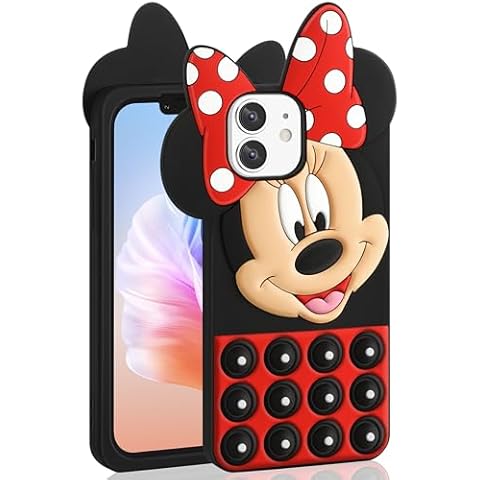 oqpa for iPhone 12 Mini Case Cute Cartoon 3D Character Design Girly Cases for Girls Women Teens Kawaii Unique Fun Cool Funny Silicone Soft Shockproof Cover for Apple i Phone 12 Mini, Bow Cover