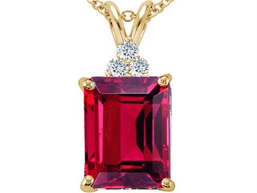 Tommaso Design Created Ruby Pendant Necklace 14 Kt White Gold #TOP1