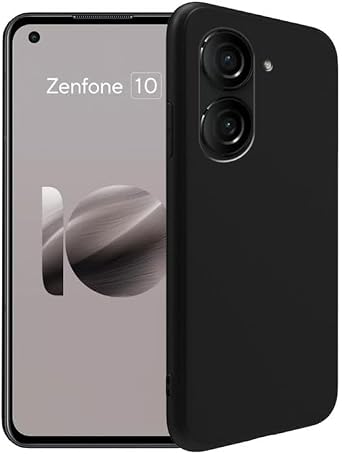 Silicone Case for Asus Zenfone 10, Silky-Soft Touch Full-Body Protective Case, Shockproof Bumper Protection Cover with Microfiber Lining Black