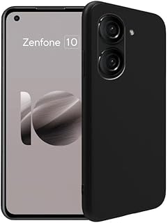 Capa de silicone para Asus Zenfone 10, capa protetora de corpo inteiro com toque macio e sedoso, à prova de choque com forro de microfibra (preto)