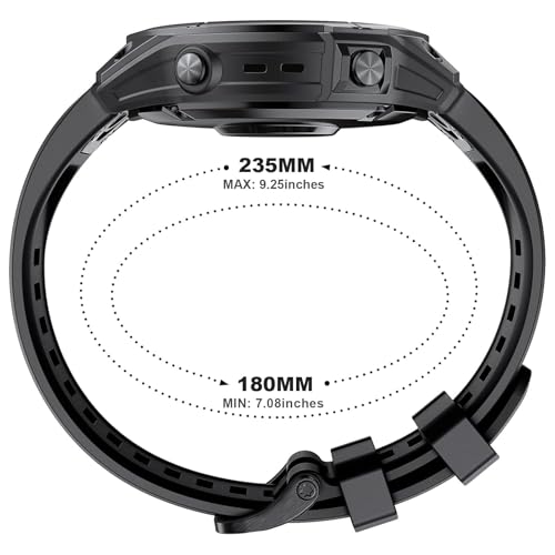 NotoCity Kompatibel mit Garmin Fenix 7/6/5/7 Pro/6 Pro/5 Plus/8 47mm,Quickfit 22mm Armband für Garmin Forerunner 945/955/965/970/Instinct2/Instinct 3/E 45mm/Approach S60/S62/S70 47mm(Schwarz)