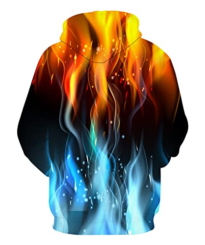 Eowjeed Men Women 3D Hoodies Galaxy Sweater Long Sleeve Pullover Sweatshirt For Lovers Large #TOP3