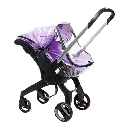 Doona Rain Cover, Rain Cover Pram for Doona Car Seat Stroller, Raincover for Stroller with Easy Access Zipper, Transparent PVC Raincover Accessories, Windproof and Waterproof