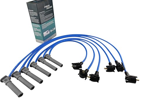 8.2MM High Performance Racing Spark Plug Wires Compatible with Ford Explorer (Sport Trac) Ranger Mazda B4000 Mercury Mountaineer SOHC 4.0L V6 2001-2011 Blue by Cable Master - Used condition - US$22.75