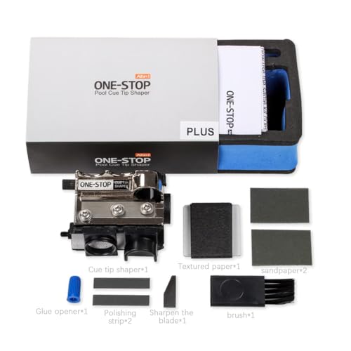 CRICAL ONE Stop Billiard Tip Tool Pool Tip Repair Shaper Tip Multifunctional in 1 for 9.3-14mm Pool Cue Tip Billiard Accessories