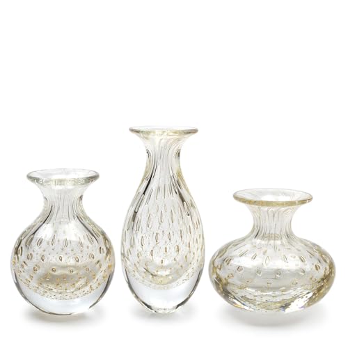 Ca D Oro Set of 3 Small Glass Vases with