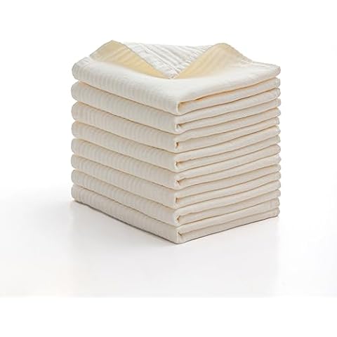 PY HOME & SPORTS Dish Towels Set, 100% Cotton Kitchen Towels 8 Pieces, Super Absorbent Kitchen Hand Dish Cloths for Drying and Cleaning 13" x 28" (Beige) Cover