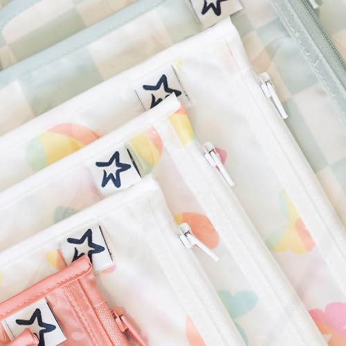 Tiny Twinkle Diaper Bag Organizing Pouches | 3 Pack Mess-Proof Clear Front Travel Organizer Bags & TSA Approved Toiletry Bag Set for Baby and Mom Essentials (Butterflies) by Tiny Twinkle - Image 6