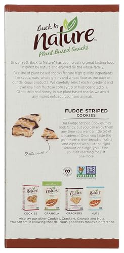 Image of Back to Nature Cookies, Fudge Striped, 8.5 Ounce