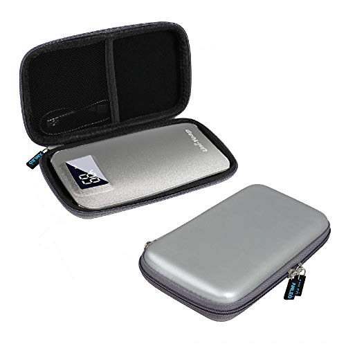 Anleo Hard Travel Case for POWERADD Pilot 4GS 12000mAh / Uni-Yeap 11000mAh External Battery Charger Power Bank (Grey)