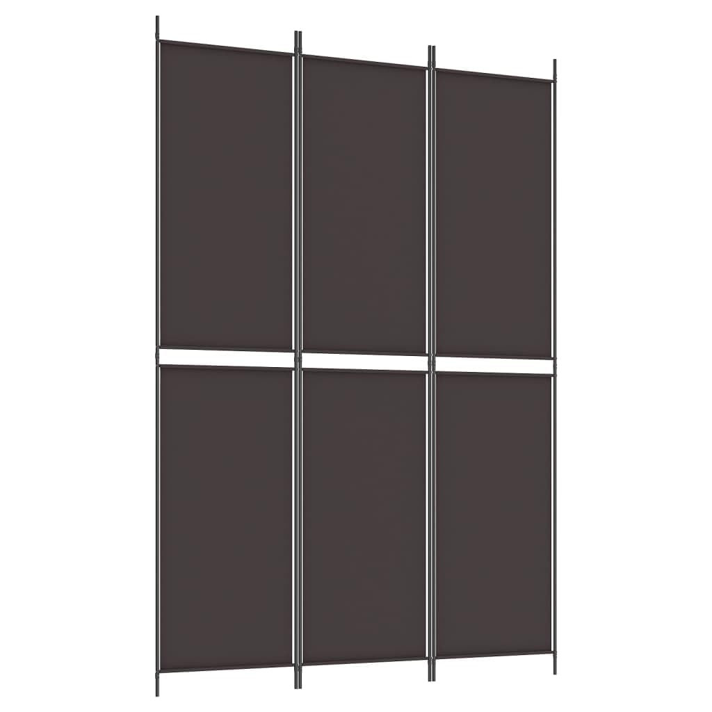 Home Outdoor Inne, 3-panelowa ścianka działowa, brązowa, 150 x 220 cm, tkanina