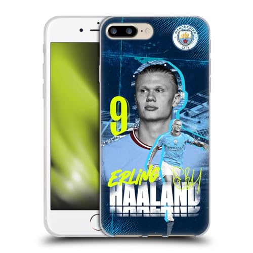 Image of Head Case Designs Officially Licensed Manchester City Man City FC Erling Haaland 2022/23 First Team Gel Case [Military Grade Protection] Compatible With Apple iPhone 7 Plus/iPhone 8 Plus