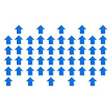 Doitool Lot de 50 autocollants pour flèches directionnelles amovibles et étanches pour le contrôle de la foule Bleu 5 cm