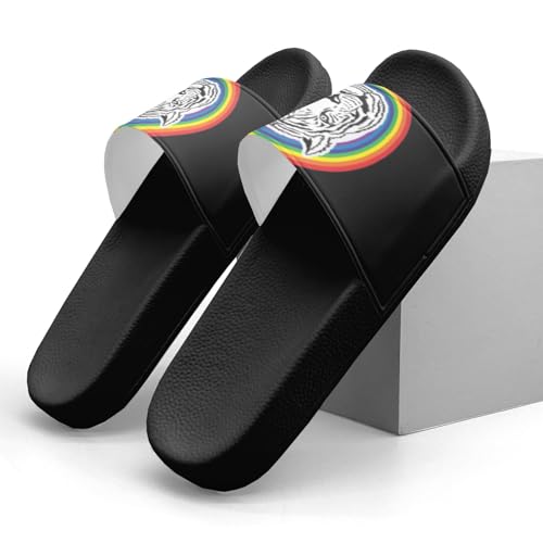 Pitovozu Animal Tiger Slippers for Women Men Comfotable Sandals Non Slip Home Bedroom Pool Shower Outdoor Slide Slippers3