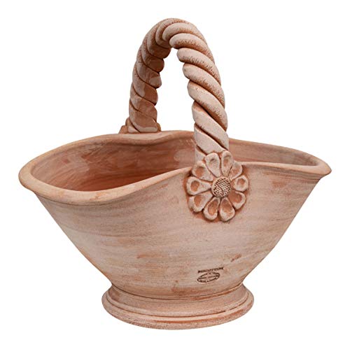 Vase en terre cuite 46 cm Biscottini en forme de panier pour plantes - 2