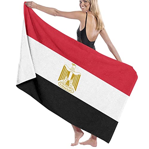 BAOYUAN0 Badaccessoires mit ägyptischer Flagge, schnelltrocknendes Handtuch, Strandtuch und Hotelhandtuch Cover