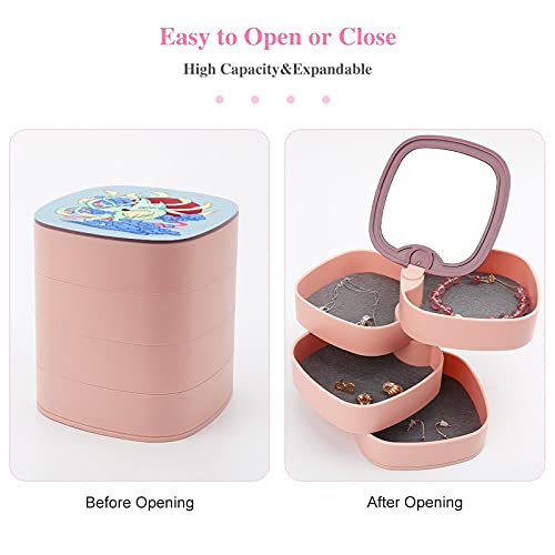 Jewelry Cases For Travel Rotate The Jewelry Box Art Nine-Tailed Fox Animal Painted Cute Jewelry Cases For Necklaces & Necklaces,Jewelry Cases For Storage Protection Case Soft #TOP2