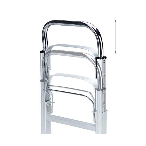 Relaxdays Sackkarre bis 200 kg Traglast, multifunktionale Transportkarre, leicht, Profi, Metall, silber – Bild 7