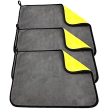 Window Tint Tools Microfiber Cleaning Cloth Double Sided Microfiber Towels for Car Cleaning - 3 Pack,11.8 x 15.7 Inches