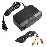 Power Supply and Cable Compatible with N64, AV Cable for N64, AC Power Supply Adapter and AV Composite Video Cable Cord Compatible with N64