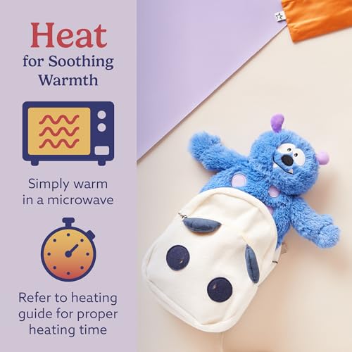 warmies Microwavable & Weighted Stuffed Animals, Blue Monster - Heat & Chill Therapy Animal Heating Pad - Hugging Comfort Weighted Plushies for Adults & Children (Boys, Girls, Babies & Toddlers) by warmies - Image 4