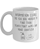 Funny Information Clerk Mug Les commis d'information comme vous sont plus difficiles à trouver que la tasse à café 11 oz Blanc