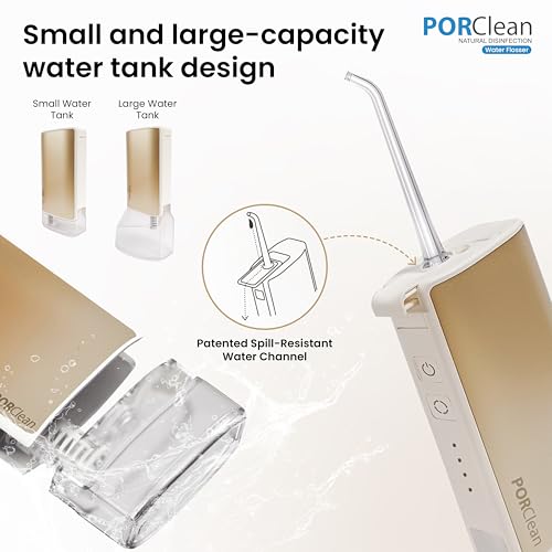 Image of Water Flosser for Teeth Cleaning - THIN601PRO Dental Water Flosser, Oral Irrigator with 4 Tips, 160 PSI, 4 Modes, Dual Tanks, IPX7 Waterproof, Zero Residual Technology Flosser - ANTIBACTERIAL FILTER